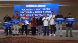 Pupuk Indonesia Lakukan Koordinasi Percepatan Penyaluran Pupuk Subsidi di Provinsi Kaltim. (Foto : Rahim)