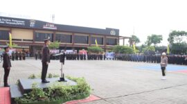 Pelaksanaan upacara peringatan Hari Bhayangkara ke-78. (Foto: Ist)