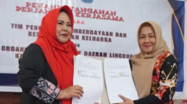 Ketua TP PKK Kukar Lakukan Penandatanganan Kerjasama Dengan OPD. (Foto: Ist)