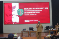 Sosialisasi Tata Kelola Aset Desa oleh DPMD Kukar bersama BPKAD Kukar. (Foto: Ist)