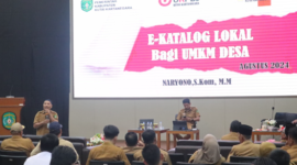 Demonstrasi penggunaan E-Katalog Lokal oleh DPMD Kukar. (Foto: Ist)