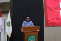 Arianto, Kepala DPMD Kukar, menyampaikan program pengembangan UMKM desa kepada peserta. (Foto: Ist)