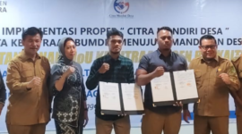 DPMD Kukar melakukan MoU dengan Bank Kaltimtara. (Foto: Ist)