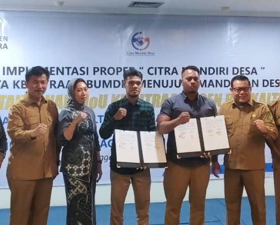 DPMD Kukar melakukan MoU dengan Bank Kaltimtara. (Foto: Ist)