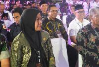 Wakil Ketua DPRD Kaltim, Yenni Eviliana saat menghadiri acara debat publik calon Bupati dan Wakil Bupati Kabupaten Paser. (Foto: Humas Sekretariat DPRD Kaltim)
