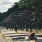 Pembangunan Kanopi di Area Gor Kadrie Oening. (Foto : RD)