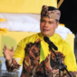 Pjs Bupati Kukar, Bambang Arwanto saat menghadiri Upacara Karya Ngenteg Linggih Mepedudusan Agung Medasar Antuk Taur Wrespati Kalpa Agung, Purnamaning Sasih Kalima, di Pura Payogan Agung Kutai, Kelurahan Loa Ipuh Tenggarong.(Foto: Ist)