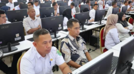 Kegiatan Penilaian/Pemetaan Kompetensi dan Potensi Pegawai Negeri Sipil (PNS) dengan metode Computer Assessment Competency Test (CACT), Rabu (6/11/24) di Gedung Serbaguna Dinas Pendidikan dan Kebudayaan Kukar. (Foto: Ist)