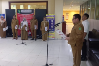 Apel pagi pada Senin, 21 Oktober 2024, di Lobby DPMD Kukar. (Foto: Ist)