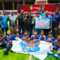 Tunas Muda Loa Kulu berhasil menyandingkan piala juara turnamen sepak bola usia dini U10 dan U12 Bupati Cup Kukar 2024. (Foto: Ist)