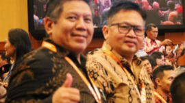 Rapat Kerja Nasional Rakornas II Disdukcapil Se-Indonesia yang berlangsung di Ballroom Rinjani Hotel Lombok Raya NTB Mataram, Senin Malam. (Foto: Ist)