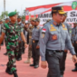 Apel siaga dan penyerahan BKO Satlinmas Kukar ke Polres Kukar. (Foto: Ist)