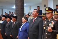 Suasana Pelantikan Pimpinan DPRD Kota Samarinda turut dihadiri oleh Wakil Ketua DPRD Kaltim dan Anggota DPRD Kaltim. (Humas Sekretariat DPRD Kaltim)