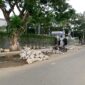 Kawasan area Stadion Gelora Kadrie Oening yang sedang diperbaiki. (Foto : RD)