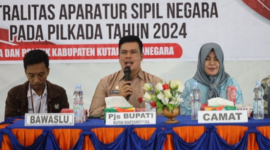 Sosialisasi Netralitas Aparatur Sipil Negara (ASN) pada Pilkada 2024 di Kecamatan Loa Janan (22/11/2024). (Foto: Ist)