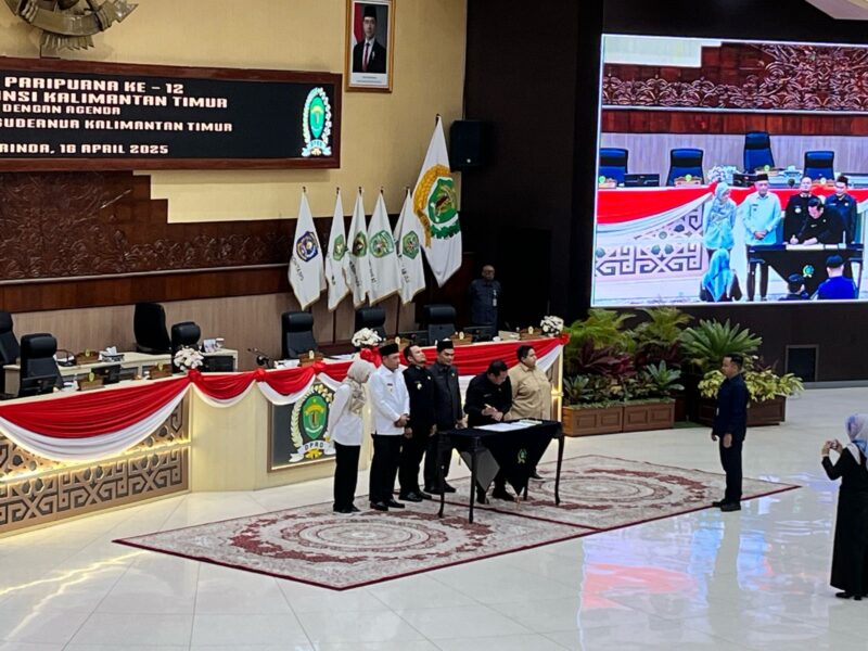 Rapat Paripurna ke-12 DPRD Kaltim pada Rabu (16/4/2025) di Gedung B Kantor DPRD Kaltim. (Foto: IKH)