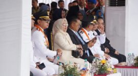 Anggota Komisi IV DPRD Kaltim, Syahariah Mas'ud hadiri Peringatan Hari Otda 2025, Jumat (25/04/2025) di BSCC Dome Balikpapan. (Humas Sekretariat DPRD Kaltim)