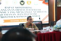 Wakil Ketua Komisi II DPRD Kalimantan Timur, Sapto Setyo Pramono, hadiri Rapat Monitoring Penanganan Ormas yang terafiliasi Premanisme, Minggu (11/5/2025). (Foto: Ist)