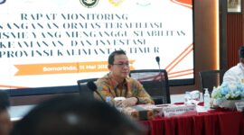 Wakil Ketua Komisi II DPRD Kalimantan Timur, Sapto Setyo Pramono, hadiri Rapat Monitoring Penanganan Ormas yang terafiliasi Premanisme, Minggu (11/5/2025). (Foto: Ist)
