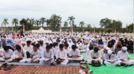 Kegiatan Gerakan Etam Mengaji (Gema), yang dibuka langsung oleh Bupati Edi Damansyah di Lapangan Upacara Kantor Bupati Kukar, Tenggarong. (Foto: Ist)