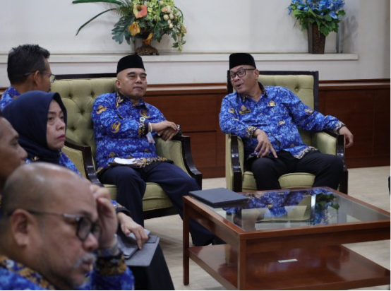 Rapat Koordinasi Penyelenggaraan Pemerintahan Daerah yang dirangkai dengan Penandatanganan Nota Kesepahaman Terkait Sinergi Tugas dan Fungsi beberapa sektor. (Foto: Ist)