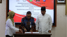 Pemkab Kukar Lakukan Penandatangan NPHD PSU Bersama Stakeholder Terkait. (Foto: Ist)