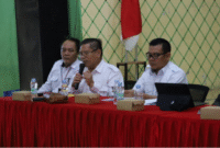 Asisten III bidang Administrasi Umum Sekretariat Daerah Kabupaten Kukar, Dafip Haryanto menghadiri kegiatan Rakor penegasan batas delineasi IKN di Kabupaten Kukar. (Foto: Ist)