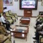 High level meeting pengendalian inflasi yang digelar Pemprov Kaltim secara virtual bertempat di Ruang Eksekutif Kantor Bupati Kukar. (Foto: Ist)