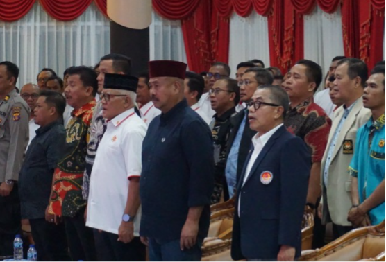 Bupati Kutai Kartanegara Edi Damansyah menghadiri pelantikan pengurus Komite Olahraga Nasional Indonesia (KONI) Kutai Kartanegara masa bakti 2023-2027. (Foto: Ist)