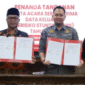Sekda Kukar Saksikan Penandatanganan BAST Data Keluarga Beresiko Stunting Dari BKKBN Kaltim. (Foto: Ist)