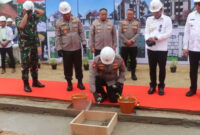 Peletakan batu pertama olej Kapolri, Jendral Listyo Sigit Prabowo. (Foto : Ist)