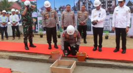 Peletakan batu pertama olej Kapolri, Jendral Listyo Sigit Prabowo. (Foto : Ist)